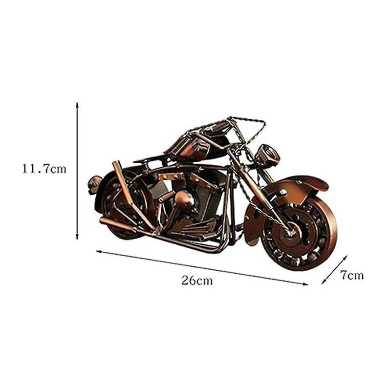 Motorcycle Model Motorbike Iron Art Sculpture Collection Multipurpose Classical Collectible Vintage