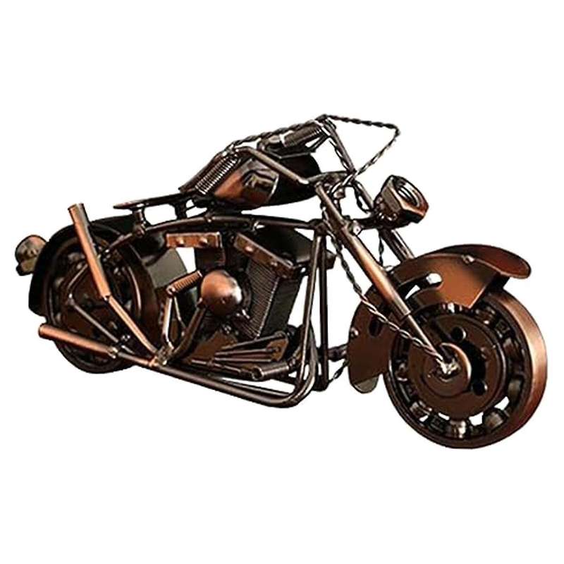 Motorcycle Model Motorbike Iron Art Sculpture Collection Multipurpose Classical Collectible Vintage