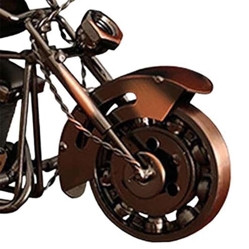 Motorcycle Model Motorbike Iron Art Sculpture Collection Multipurpose Classical Collectible Vintage