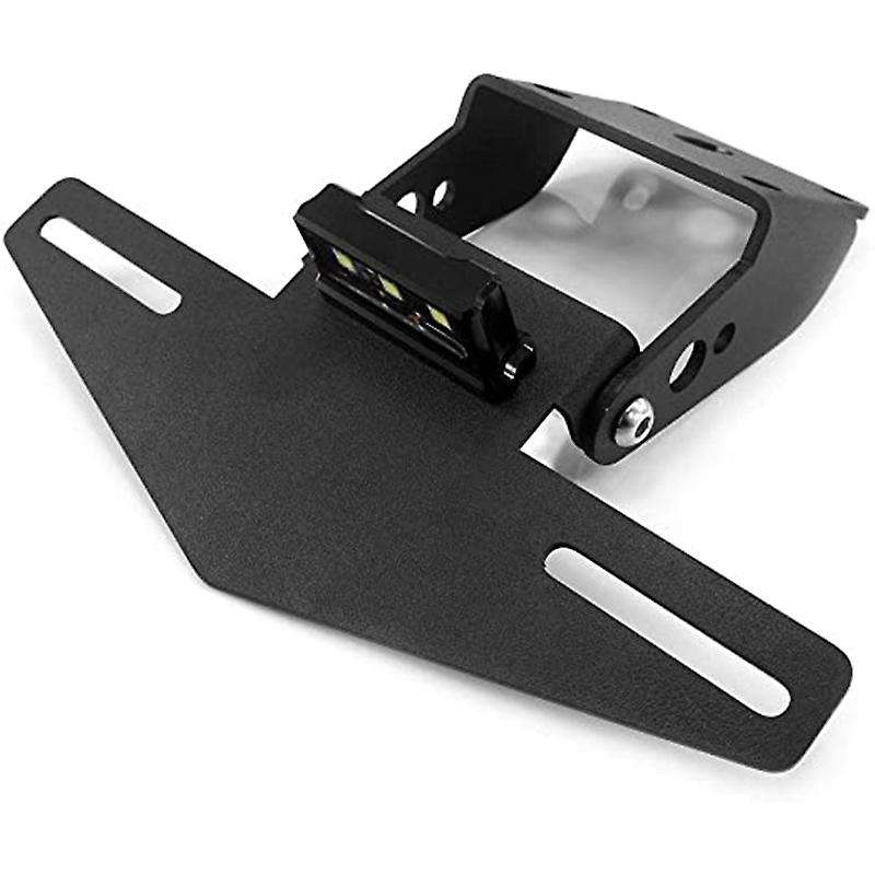 Motorcycle Modified License Plate Frame with Light for 125 200 250 390 2013-2019 Black