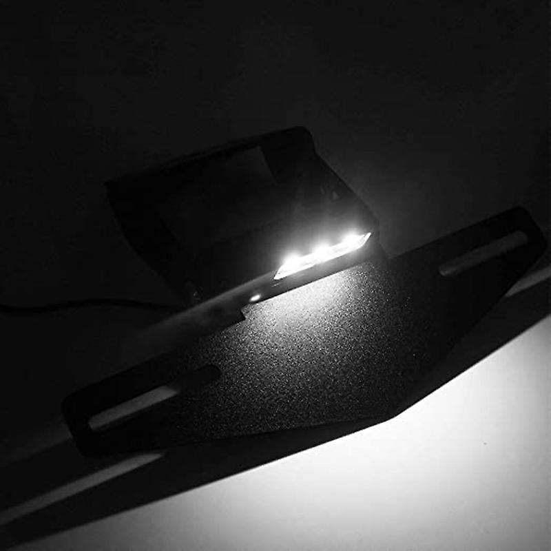Motorcycle Modified License Plate Frame with Light for 125 200 250 390 2013-2019 Black