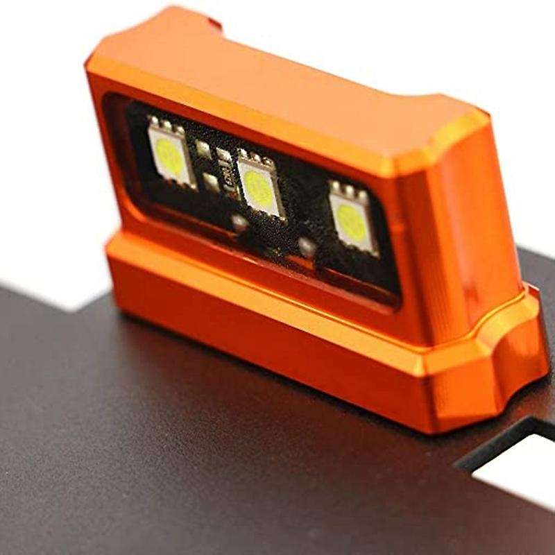 Motorcycle Modified License Plate Frame with Light for 125 200 250 390 2013-2019 Orange