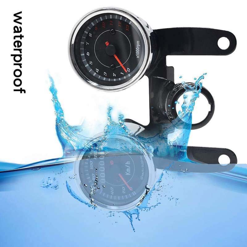 Motorcycle Modified Odometer Dual Range Meter Code Table Led Tachometer Double Round