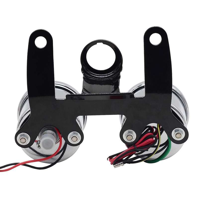 Motorcycle Modified Odometer Dual Range Meter Code Table Led Tachometer Double Round