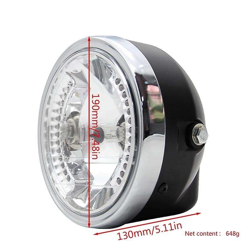 Motorcycle Modified Retro Headlights 8 Inch Angel Ring Headlights for Chopper Far Near Light Steerin