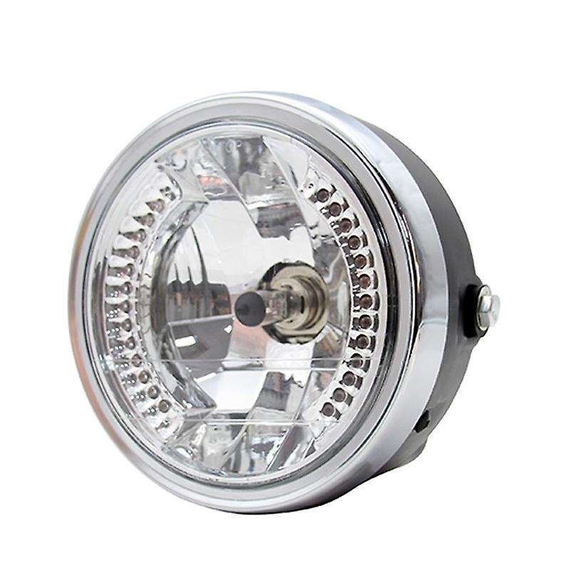 Motorcycle Modified Retro Headlights 8 Inch Angel Ring Headlights for Chopper Far Near Light Steerin