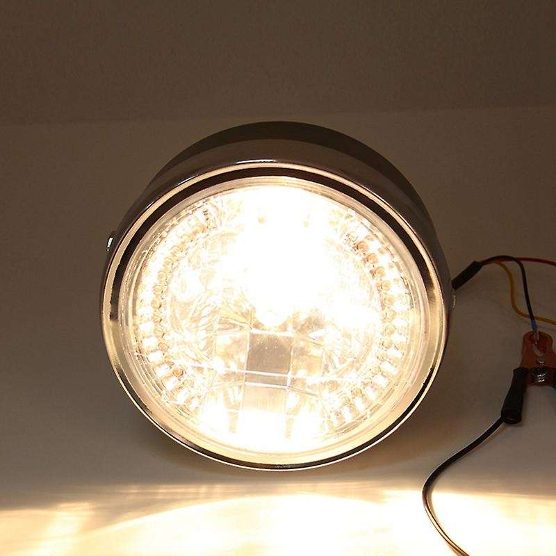 Motorcycle Modified Retro Headlights 8 Inch Angel Ring Headlights for Chopper Far Near Light Steerin