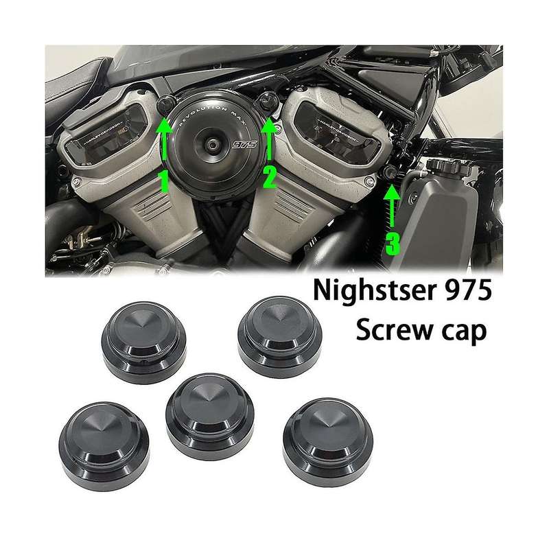 Motorcycle Nut Covers Fits for Hex Head Screws Nut Cover for Nightster 975 RH975 RH 975