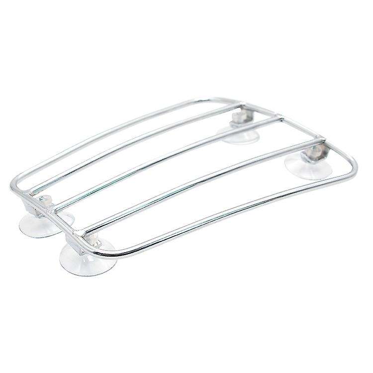 Motorcycle Oil Fuel Tank Luggage Shelf Rack Steel Rear Rack Luggage Bracket with Sucker (Silver)