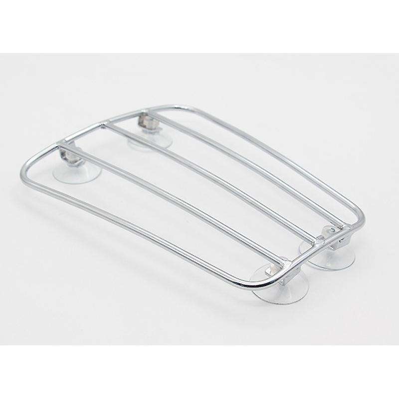 Motorcycle Oil Fuel Tank Luggage Shelf Rack Steel Rear Rack Luggage Bracket with Sucker (Silver)