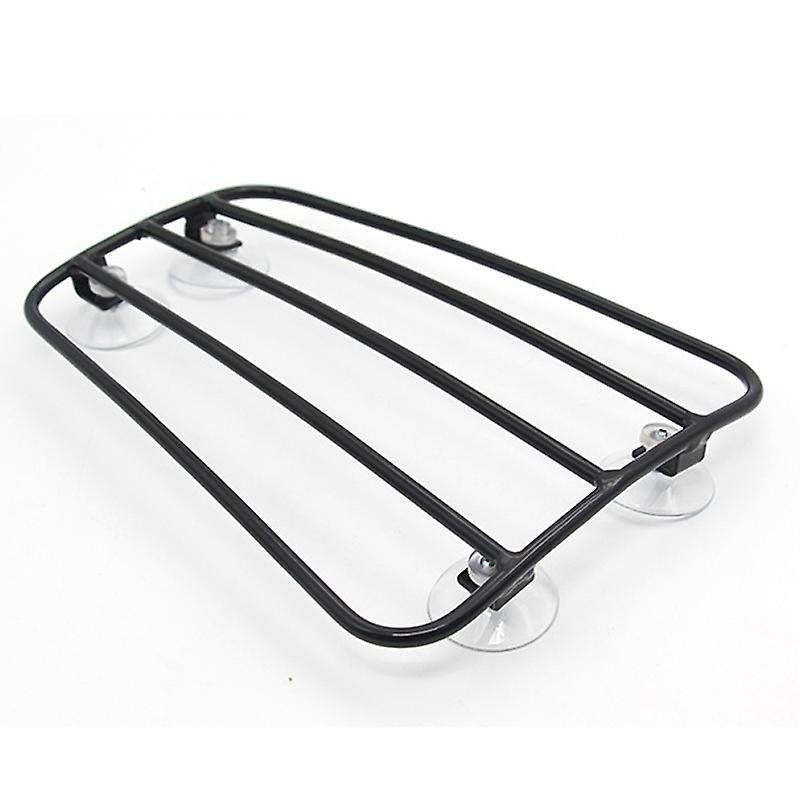 Motorcycle Oil Fuel Tank Luggage Shelf Rack Steel Rear Rack Luggage Bracket with Sucker (Black)