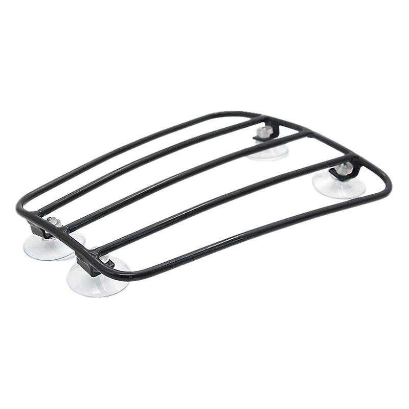 Motorcycle Oil Fuel Tank Luggage Shelf Rack Steel Rear Rack Luggage Bracket with Sucker (Black)