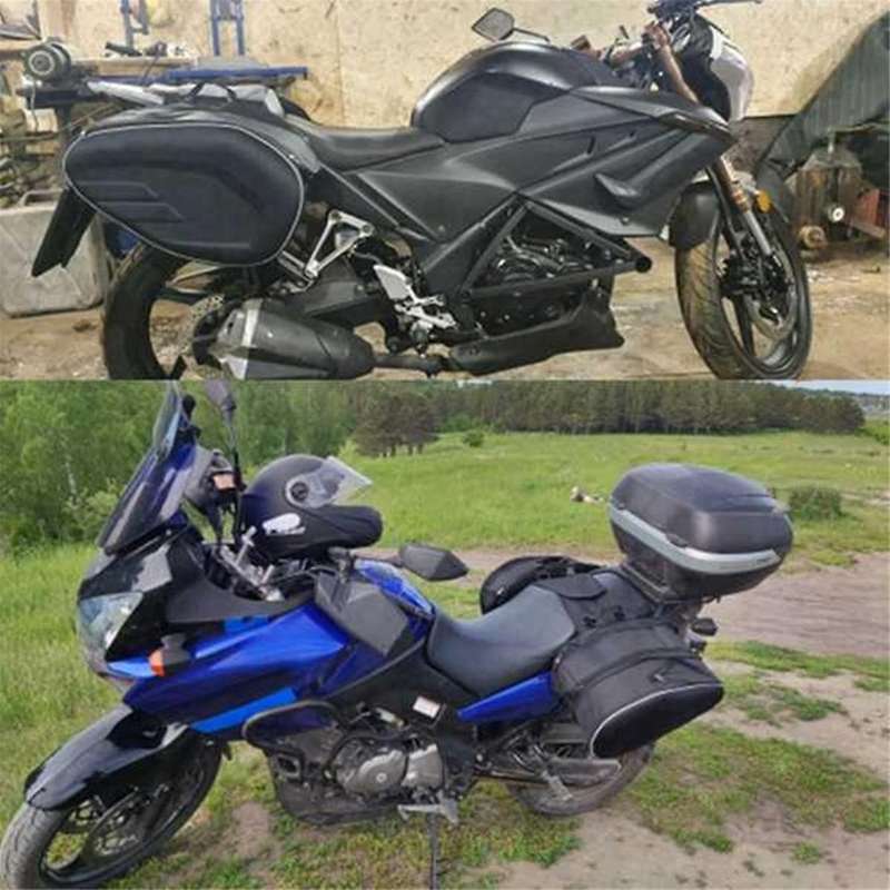 Motorcycle Oxford Cloth Waterproof Rear Back Seat Bag 36L-58L Travel Bag Saddle Bag Side Helmet Bag