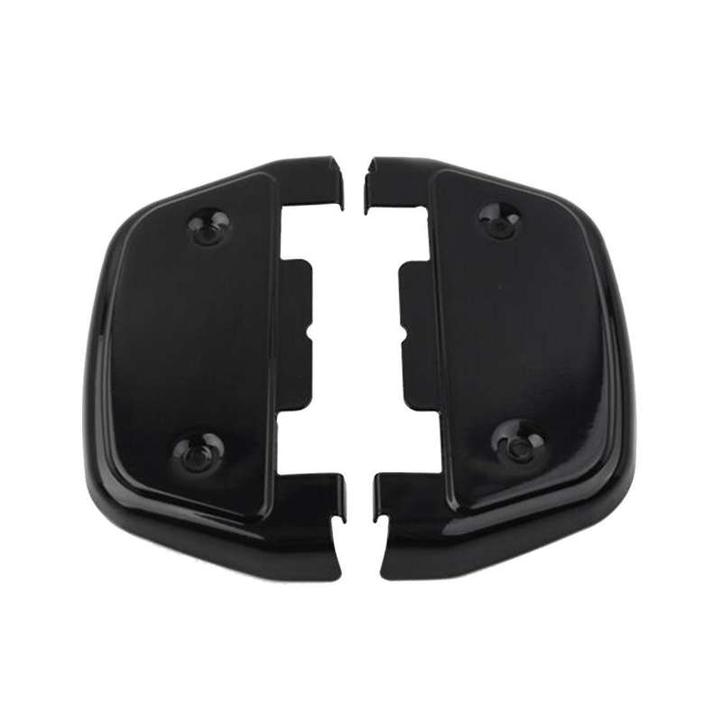 Motorcycle Passenger Footboard Covers for Glide Street Glide Road Ultra Softail Black D-shaped Foot