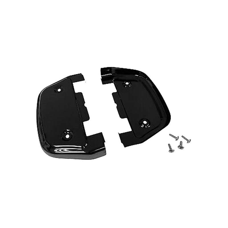 Motorcycle Passenger Footboard Covers for Glide Street Glide Road Ultra Softail Black D-shaped Foot