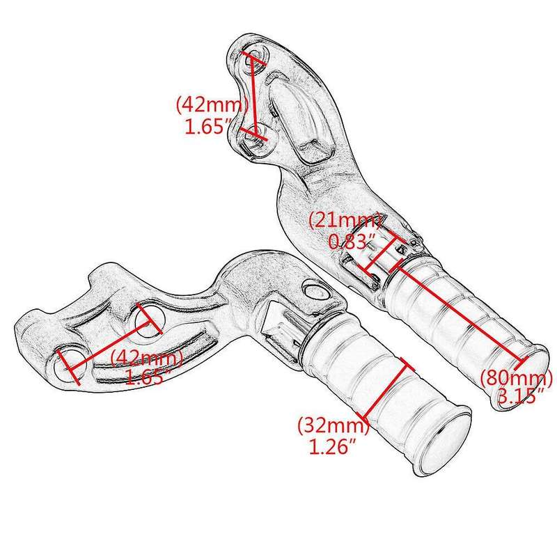 Motorcycle Passenger Foot Pegs with Mounting Screws for Indian Scout 2015-2020 Scout Sixty 2016-2020