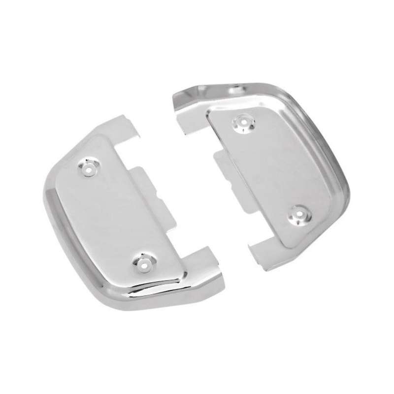 Motorcycle Passenger Footboard Covers for Glide Street Glide Road Ultra Softail Chrome D-shaped Foo