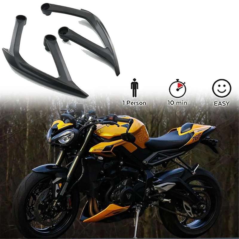 Motorcycle Passenger Rear Armrest Grab Handle Seat Hand Handle Grab Bar Kits Black for Street Triple