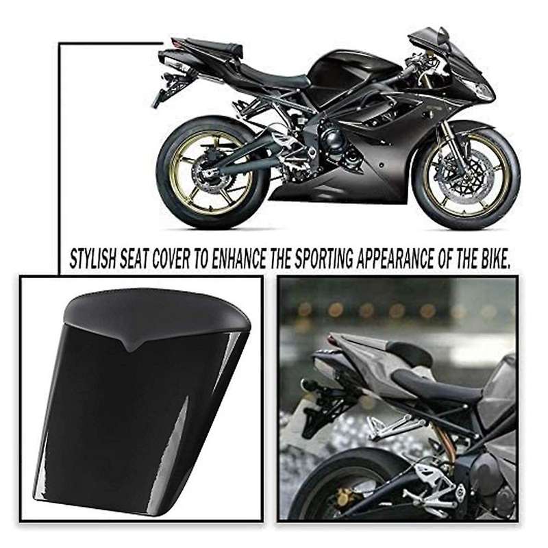 Motorcycle Passenger Rear Pillion Seat Cowl Cover Fairing for 675 2006-2012(Carbon Fiber)