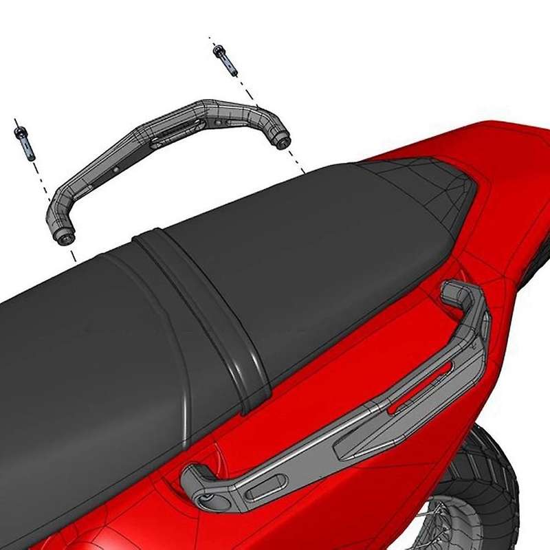 Motorcycle Passenger Rear Seat Handle Seat Handle Lever Rail with 700 Tenere700 XT700Z Blue