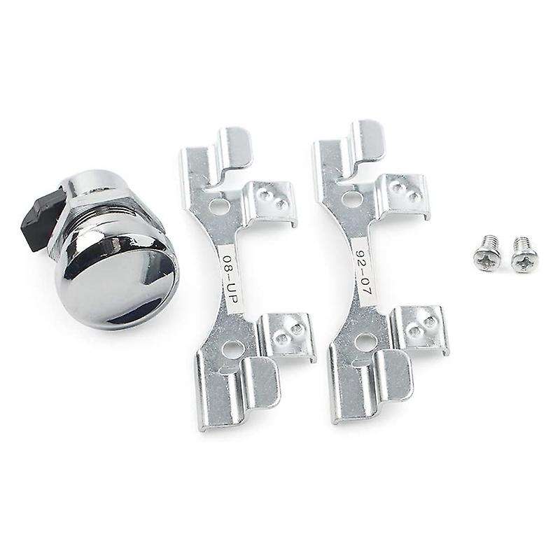 Motorcycle Push Button Fuel Door Latch for Touring Glide Road Glide Street Glide Chrome