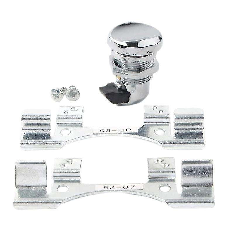 Motorcycle Push Button Fuel Door Latch for Touring Glide Road Glide Street Glide Chrome