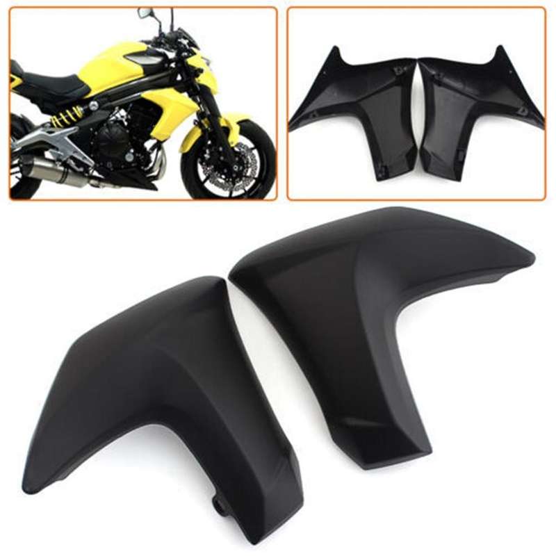 Motorcycle Radiator Cover Turn Signal Mid Side Fairing Trim Cowl for ER6N ER-6N 2012-2016,Gloss Blac