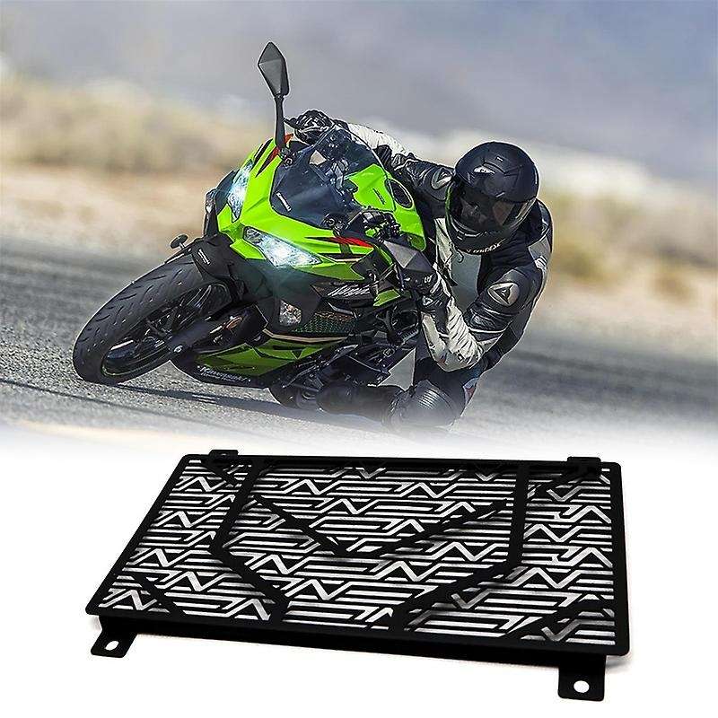 Motorcycle Radiator Water Cooler Grille Guard Grill Cover Protector for Ninja 400 Z400 2018-2020 Sil