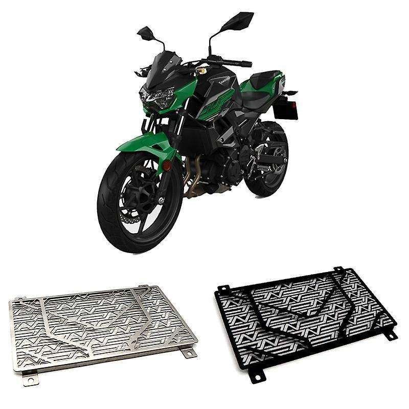 Motorcycle Radiator Water Cooler Grille Guard Grill Cover Protector for Ninja 400 Z400 2018-2020 Sil