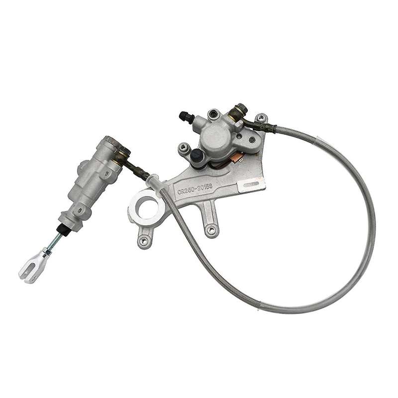 Motorcycle Rear Brake Caliper Master Cylinder Pump W/Oil Hose for CR125R CR250R CRF250R CRF450R 2002