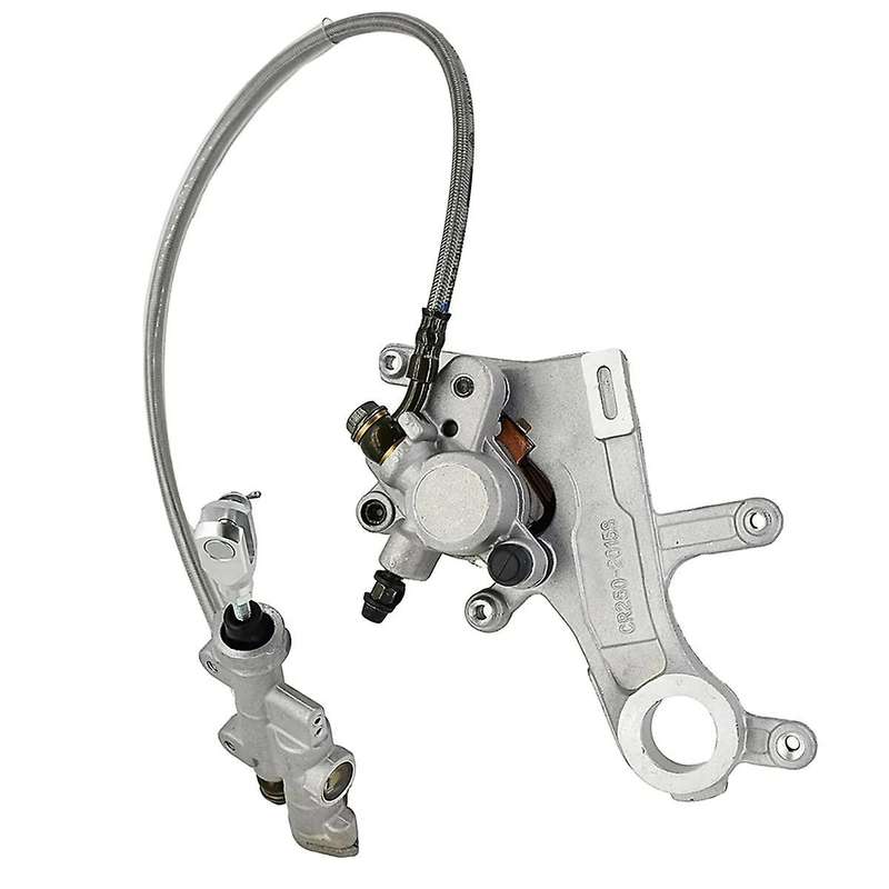 Motorcycle Rear Brake Caliper Master Cylinder Pump W/Oil Hose for CR125R CR250R CRF250R CRF450R 2002