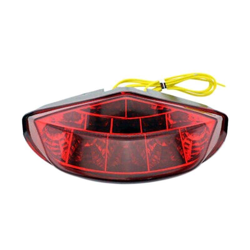 Motorcycle Rear Brake Light with Steering Tail Light Assembly for 696 795 796 1100S 1100(Red)
