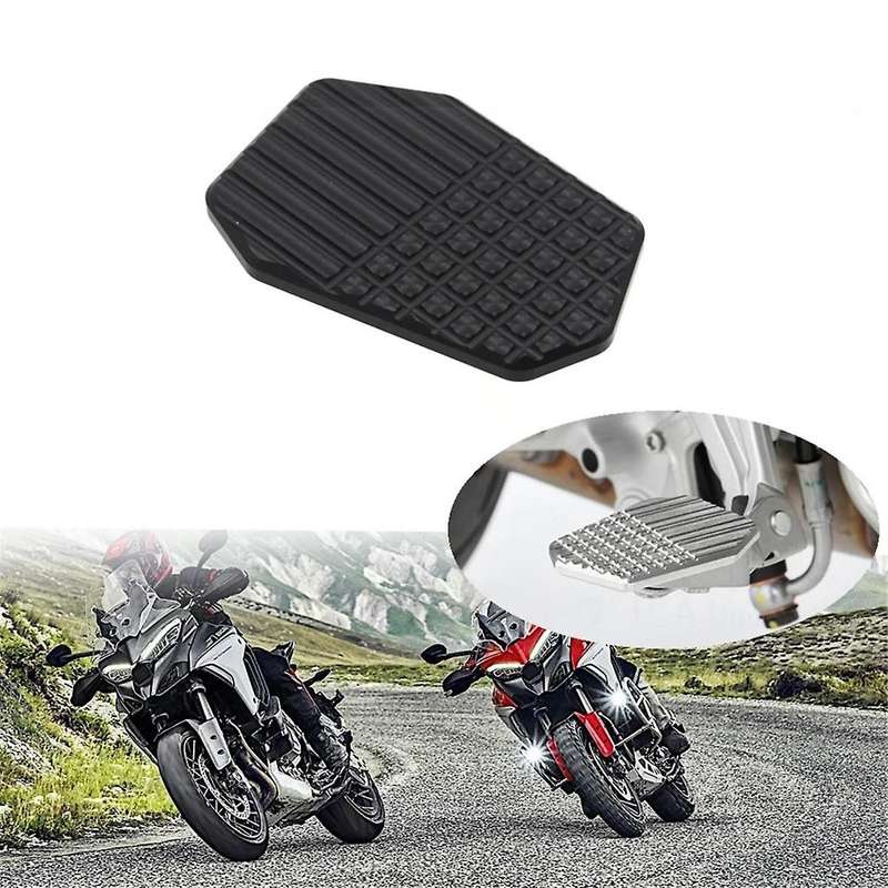 Motorcycle Rear Foot Brake Lever Pedal Enlarge Extension Pad for V4 V4 S Pikes (silver)