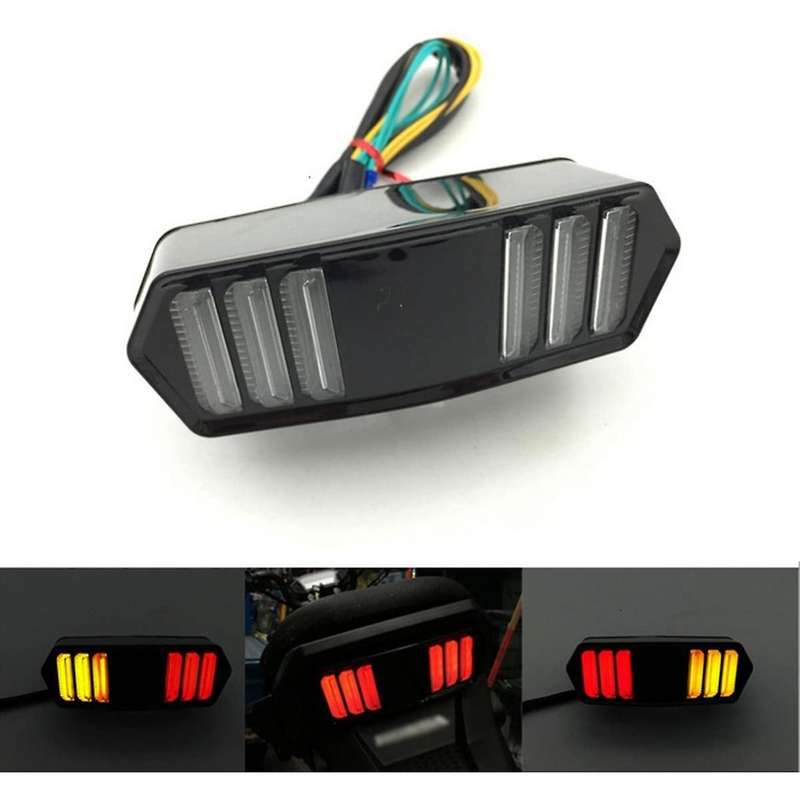 Motorcycle Rear LED Turn Signal Tail Light Brake Stop Running Indicator Integrated for 125 CBR650F C