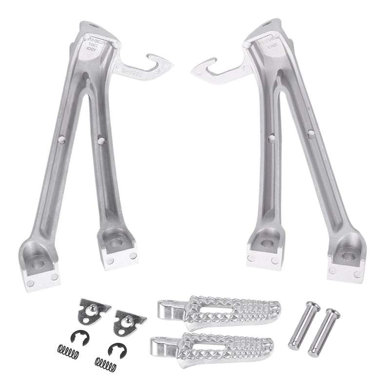 Motorcycle Rear Passenger Footrest Foot Pegs for GSXR GSX-R 600 750 2006-2007 K6 K7-Silver