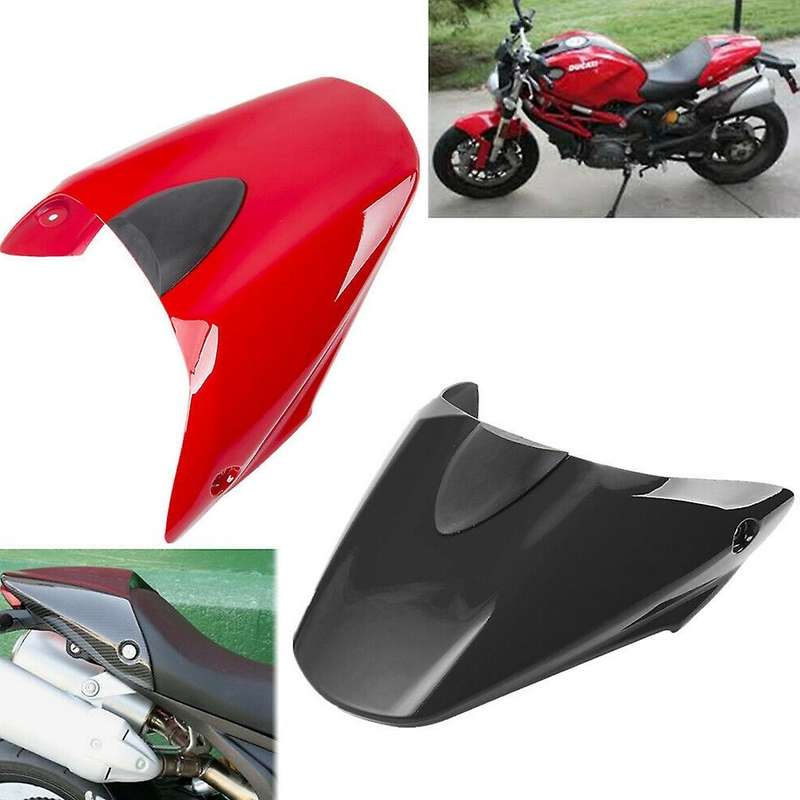 Motorcycle Rear Passenger Pillion Seat Cowl Fairing Cover for 659 696 796 1100 2008-2014 Red
