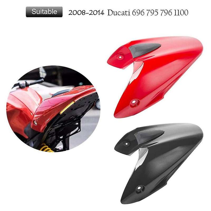Motorcycle Rear Passenger Pillion Seat Cowl Fairing Cover for 659 696 796 1100 2008-2014 Red