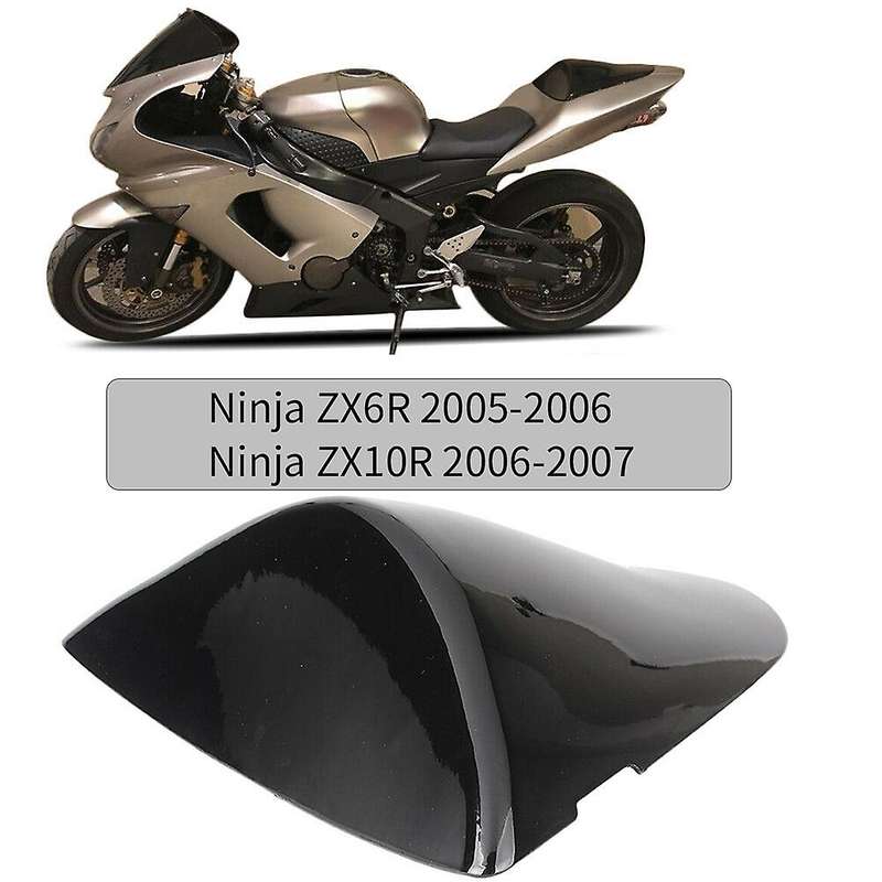 Motorcycle Rear Passenger Pillion Seat Cowl Fairing Cover for Ninja ZX6R 2005-2006 ZX10R 2006-2007 B