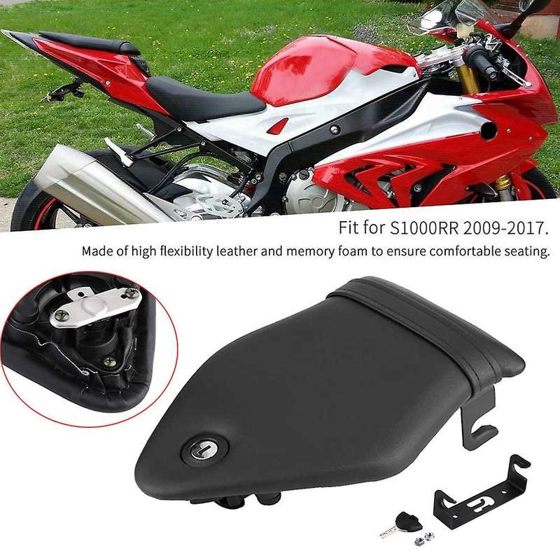 Motorcycle Rear Passenger Seat Cushion Leather Cushion with Lock for  S1000 RR S1000RR 2009-2017