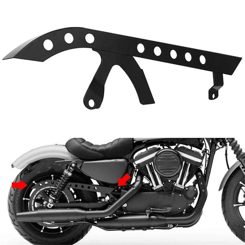 Motorcycle Rear Pulley Guard Drive Pulley Cover for XL 883 1200 48 72 SuperLow Nightster 2004-2018