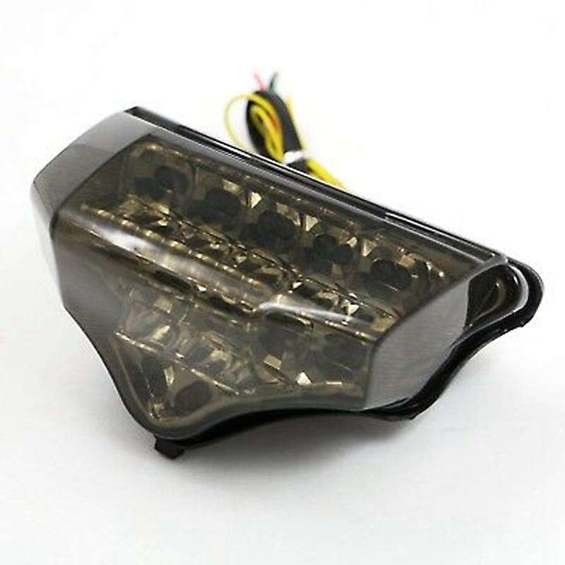 Motorcycle Rear Tail Light Integrated Rear LED Turn Signal for FZ6 2004-2008 (Black)