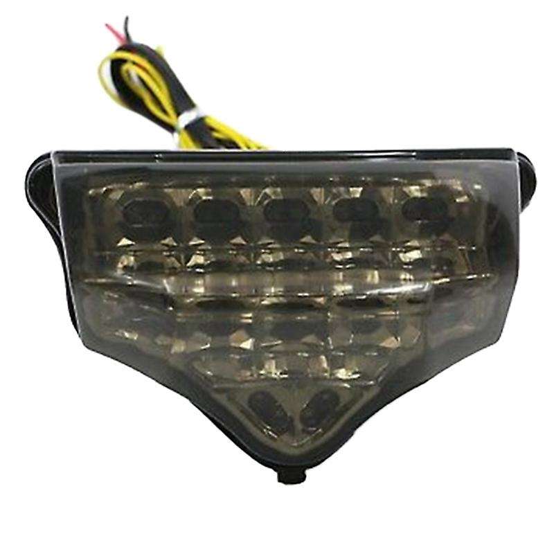 Motorcycle Rear Tail Light Integrated Rear LED Turn Signal for FZ6 2004-2008 (Black)