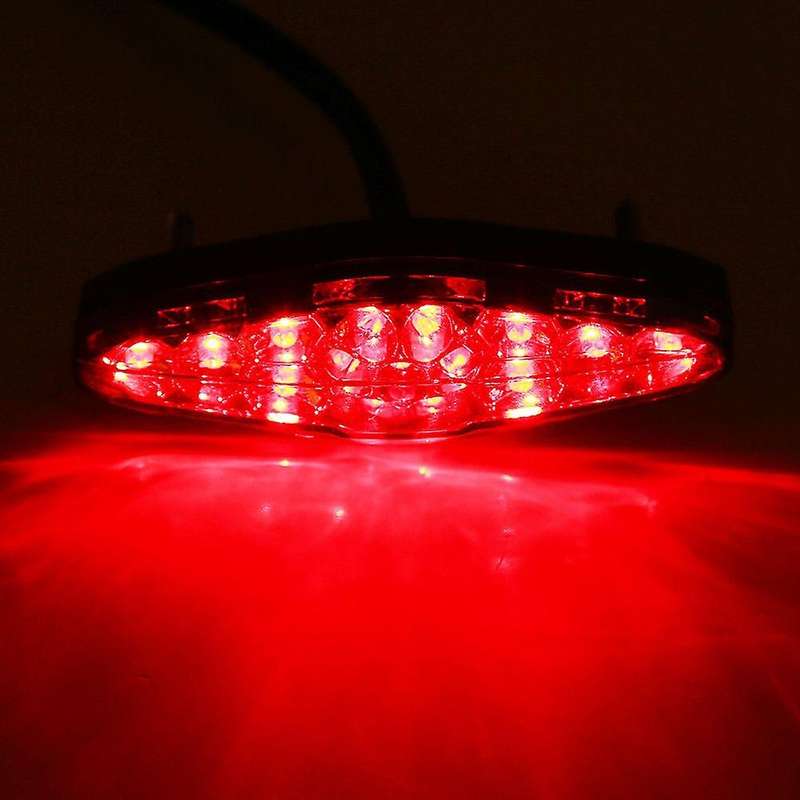 Motorcycle Rear Tail Light,15 LED RED Stop Running Brake Rear Tail Light Universal LED Light