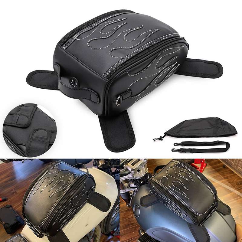 Motorcycle Rear Tank Bag Waterproof Magnetic Motorbike Toolkit Oil Fuel Tank Travel Bag for