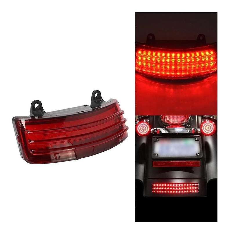 Motorcycle Rear Tip Light Tri-bar Led Tail Brake Turn Signal Light for Touring Street Road Glide 201