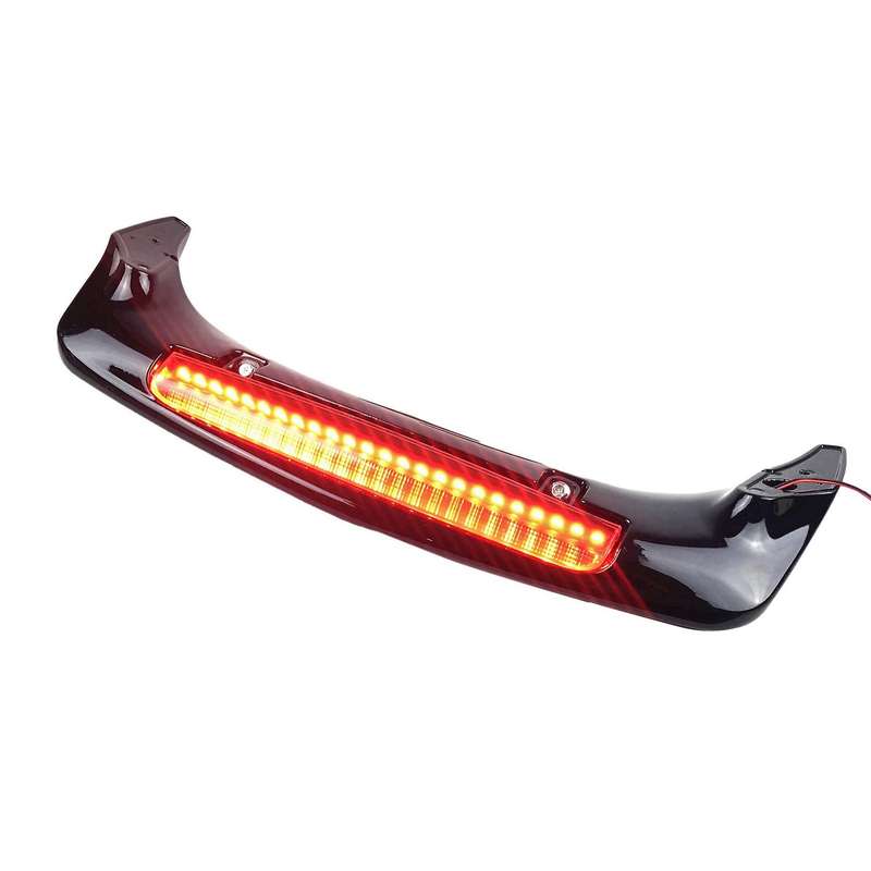Motorcycle Rear Trunk Spoiler with LED Light Lens for Goldwing GL1800 2001-2017 LED Brake Light