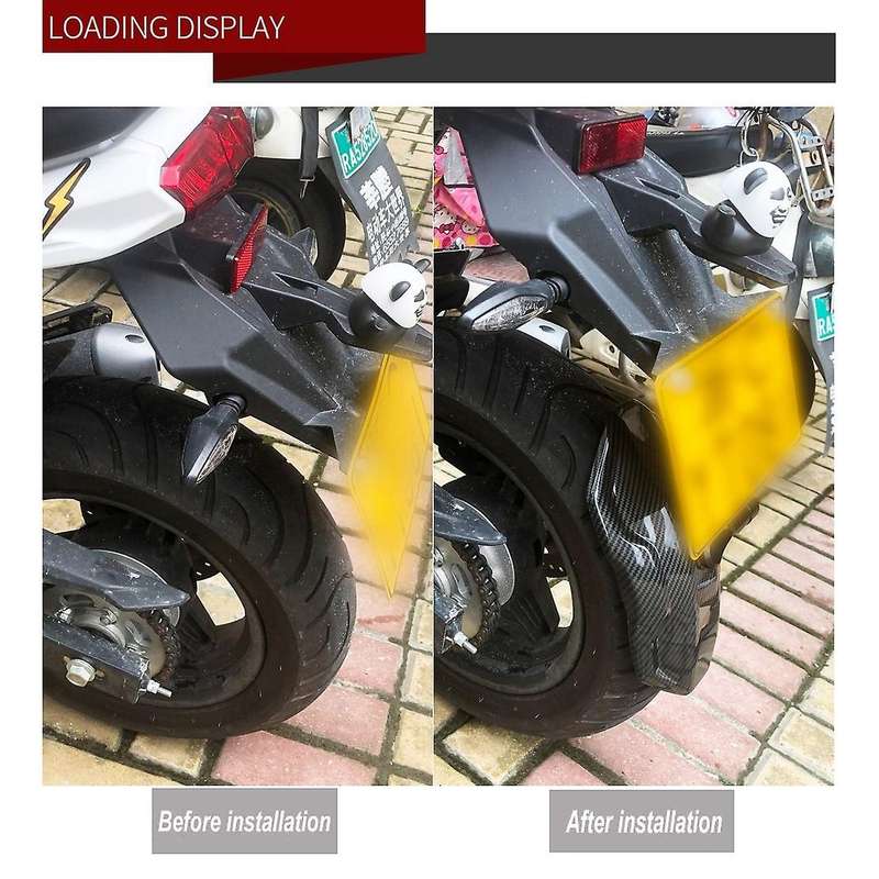 Motorcycle Rear Wheel Mudguard Carbon Fiber Splash Guard Cover without Bracket for Tires Below 14 In