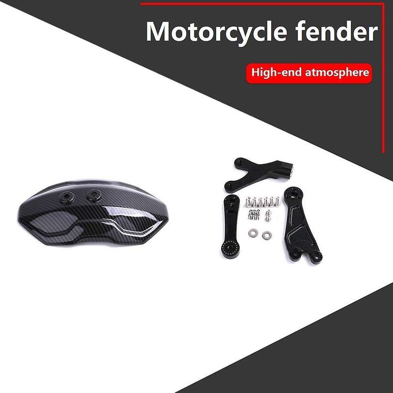 Motorcycle Rear Wheel Mudguard Carbon Fiber Splash Guard Cover without Bracket for Tires Below 14 In