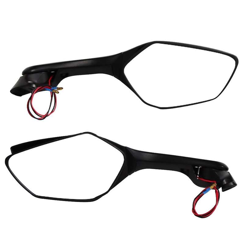 Motorcycle Rearview Mirrors with LED Turn Signals Lights for Ninja -10R ZX10R 10R 2011-2015