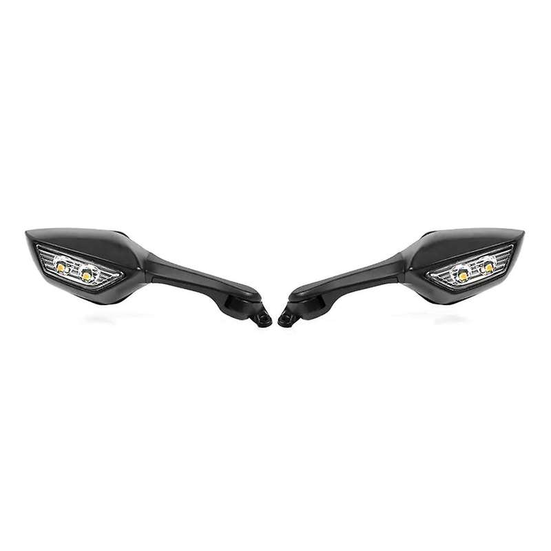 Motorcycle Rearview Mirrors with LED Turn Signals Lights for Ninja -10R ZX10R 10R 2011-2015